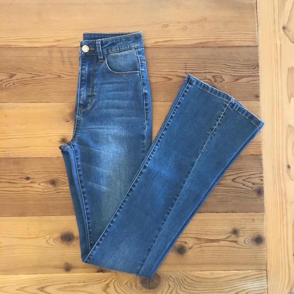 High Waist Flare Bell Bottom Jeans